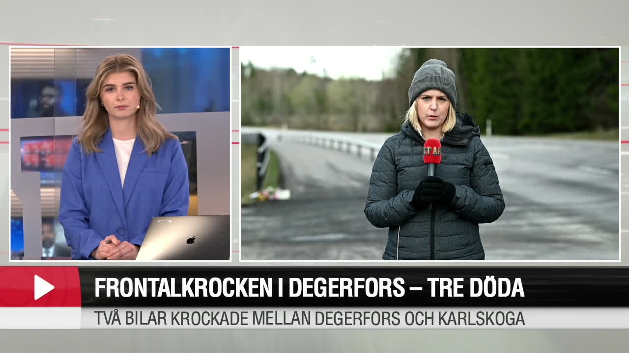 Tre döda i frontalkrock i Degerfors – Aftonbladets reporter är på plats