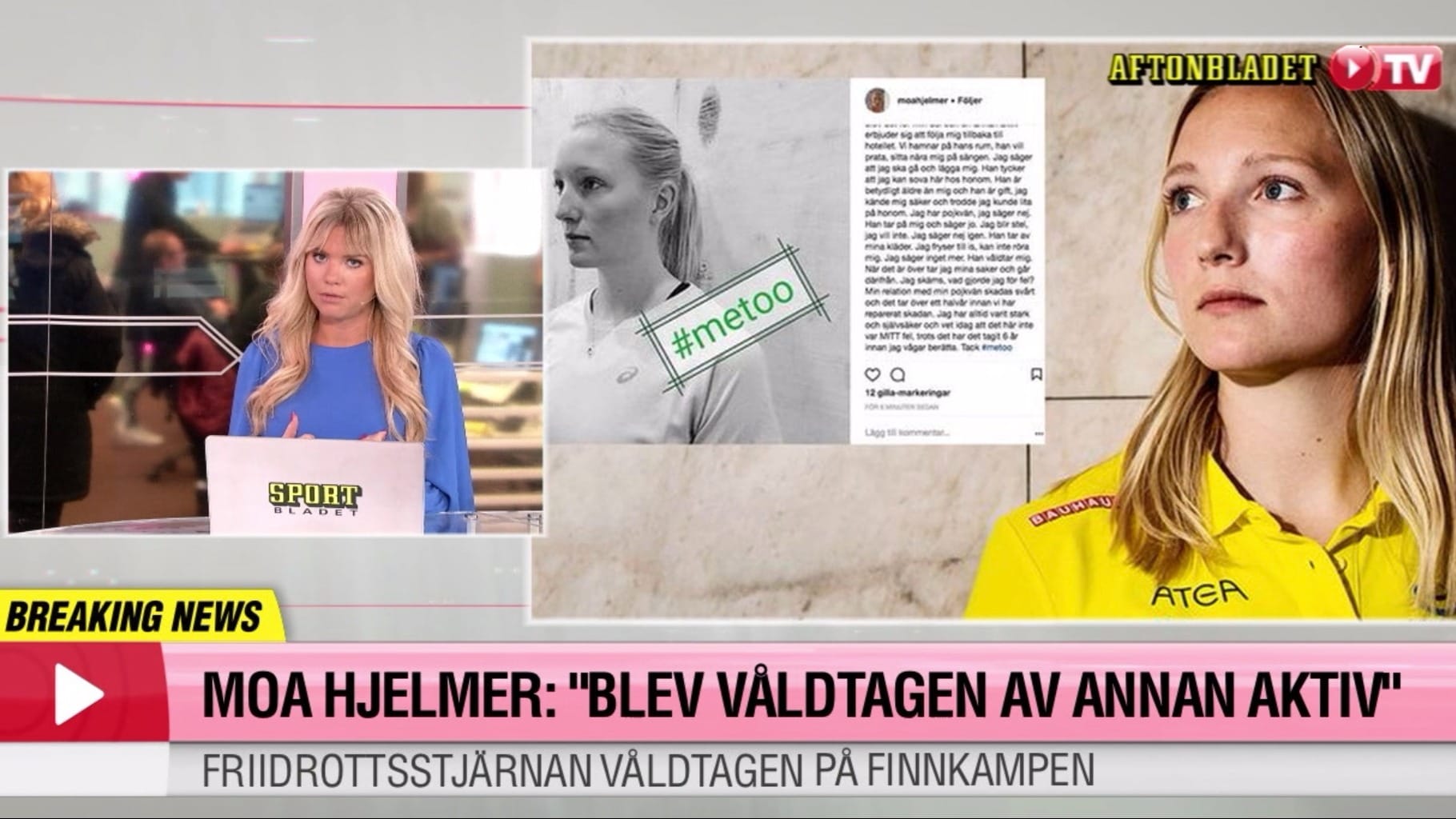 Hjelmer berättar om våldtäkt efter Finnkampen