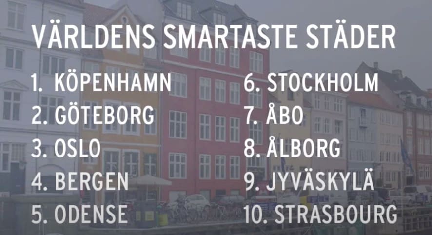 Göteborg är världens näst smartaste stad