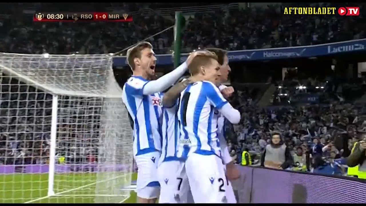 Real Sociedad tar hem första matchen i dubbelmötet - Isak mållös