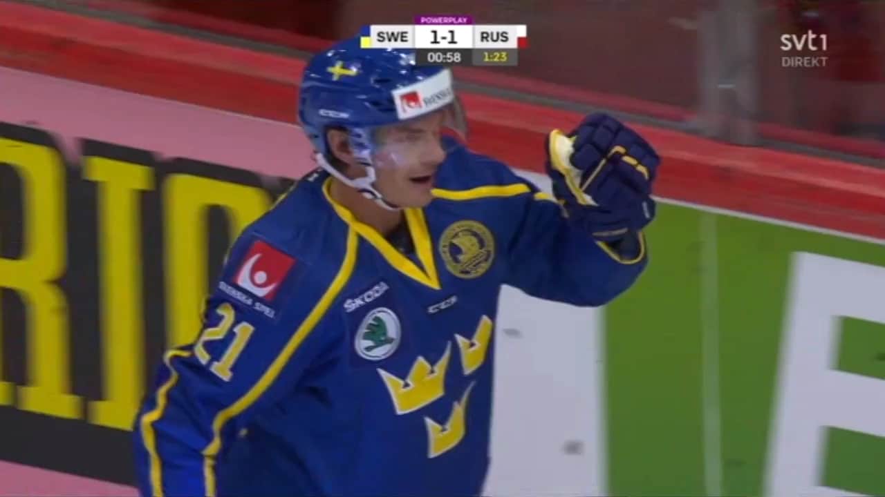 Målfest när Tre Kronor besegrade Ryssland i Globen