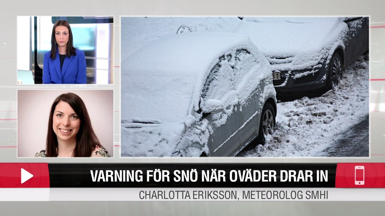 Varning för snö när oväder drar in