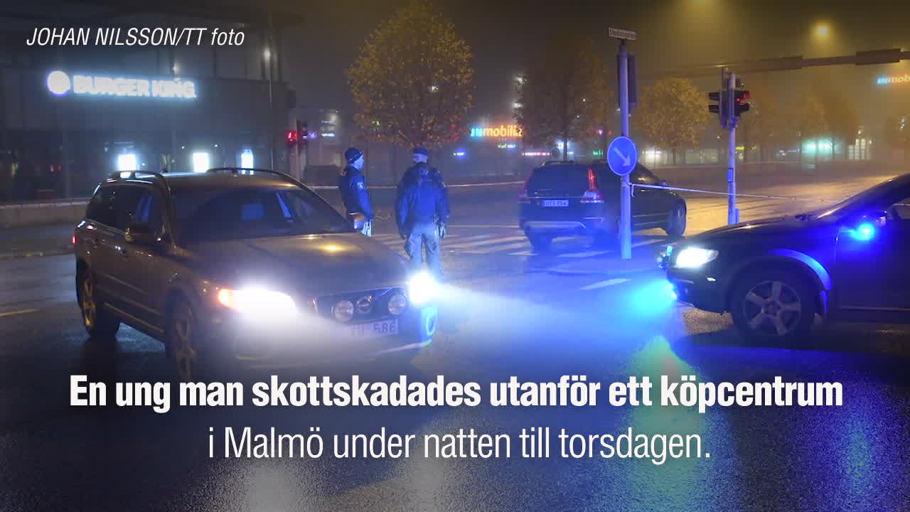 Ung man skjuten i Malmö