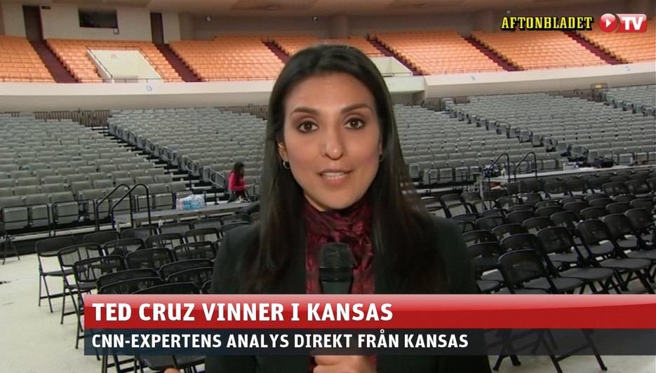 Ted Cruz kammar hem Kansas