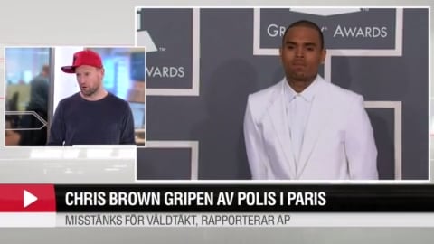 Chris Brown gripen av polis i Paris