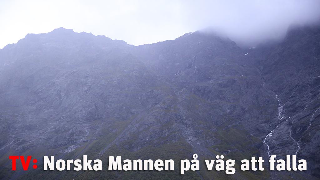 Norska mannen på väg att falla