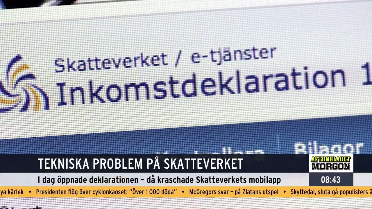 Tekniska problem på Skatteverket