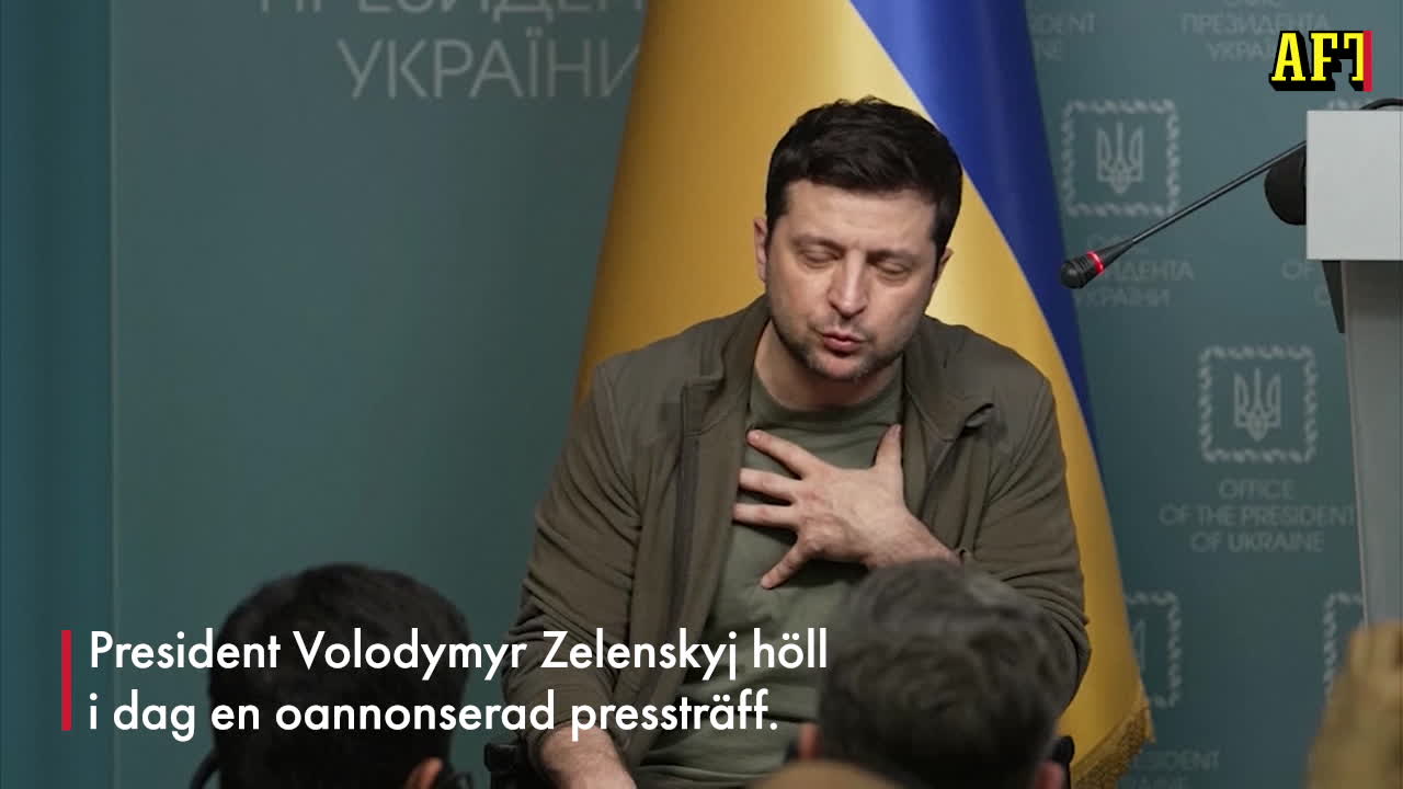 Zelenskyj höll oväntad pressträff