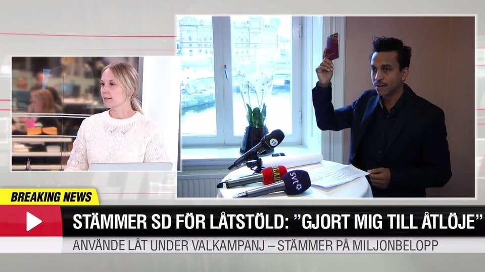 Stämmer SD för låtstöld: "gjort mig till åtlöje"