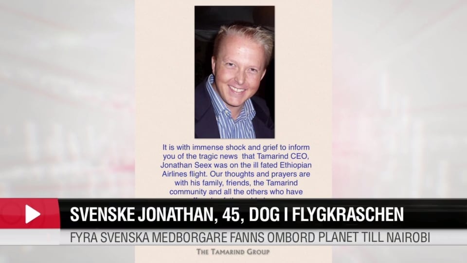 Svenske Jonathan dog i flygkraschen