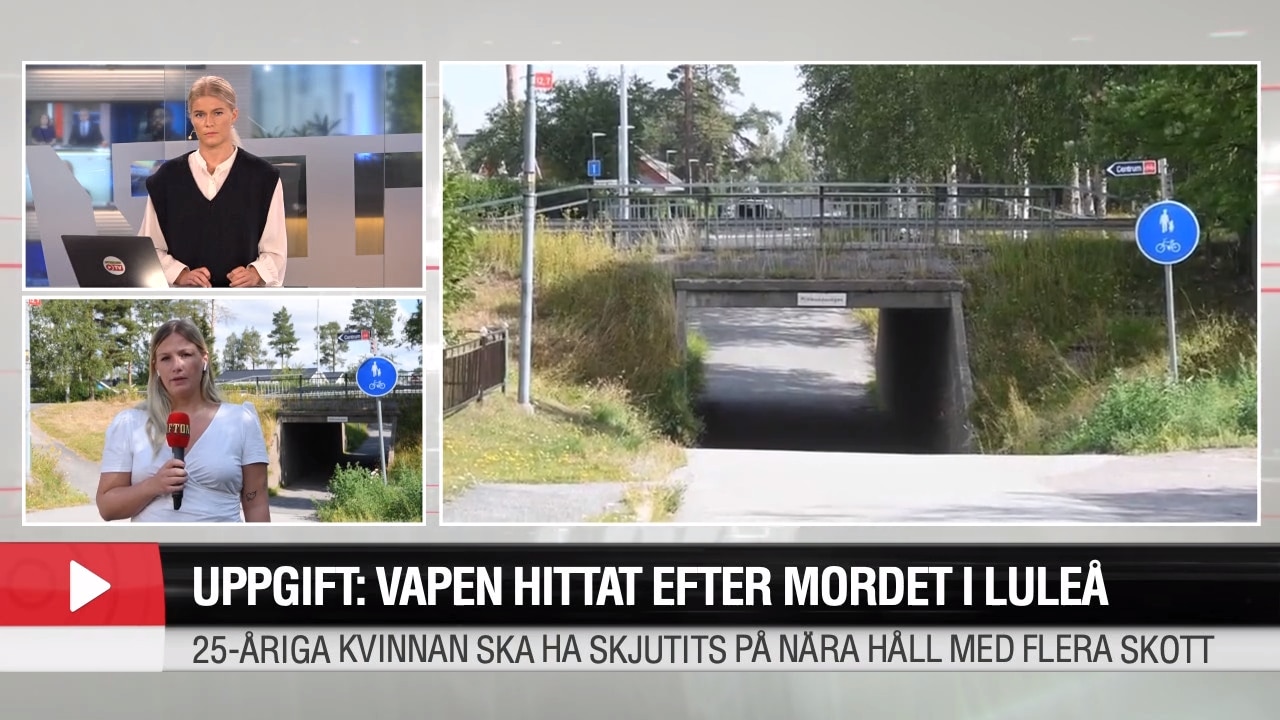 Uppgift: Vapen hittat efter mordet i Luleå