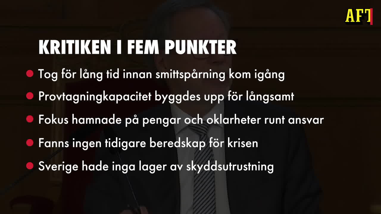 Därför sågas Sveriges coronahantering - de viktigaste punkterna