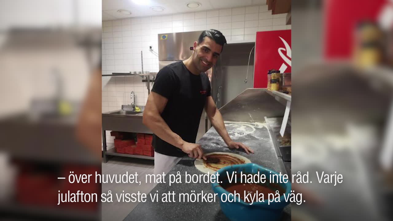 Pizzerian bjuder in utsatta på julafton