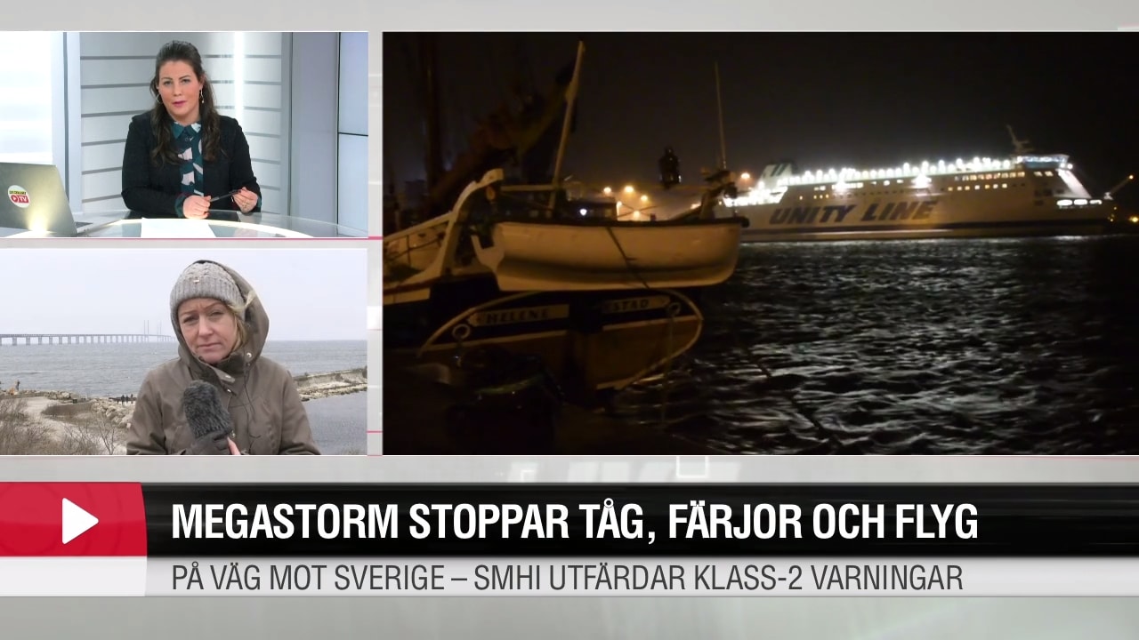 Tåg ställs in när Sverige rustar för stormen Ciara
