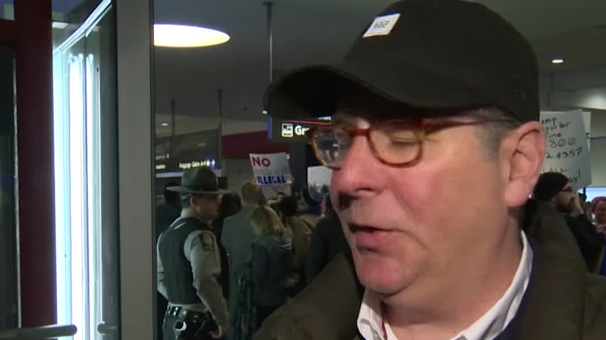 Stora protester mot Trumps reseregler