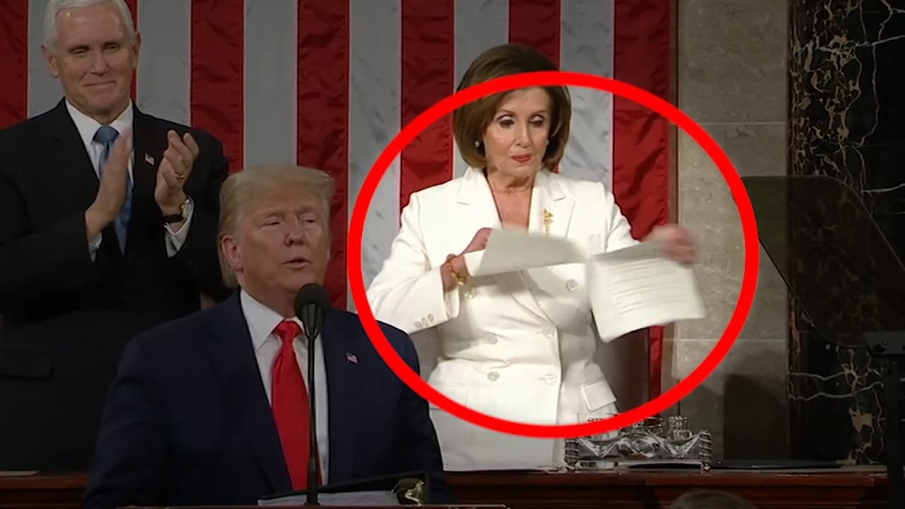 Här river talmannen sönder Trumps tal – bakom hans rygg