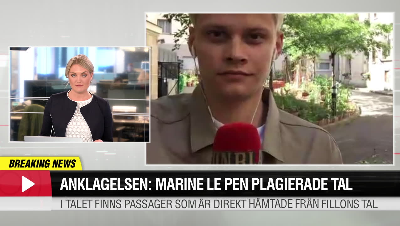 Anklagelsen: Marine Le Pen plagierade tal