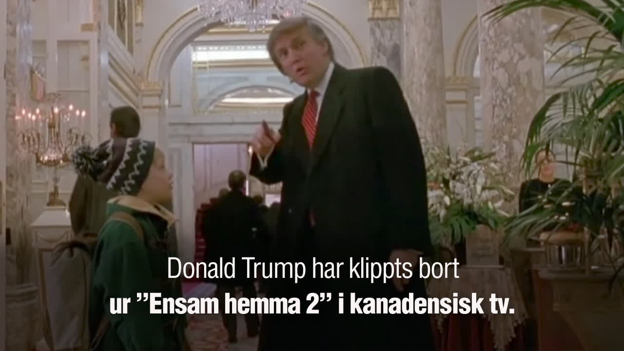 Trump klipptes bort ur ”Ensam hemma 2”