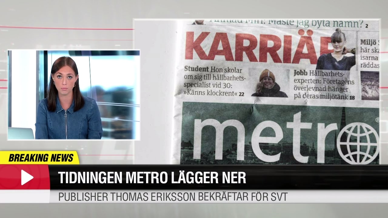 Tidningen Metro lägger ner