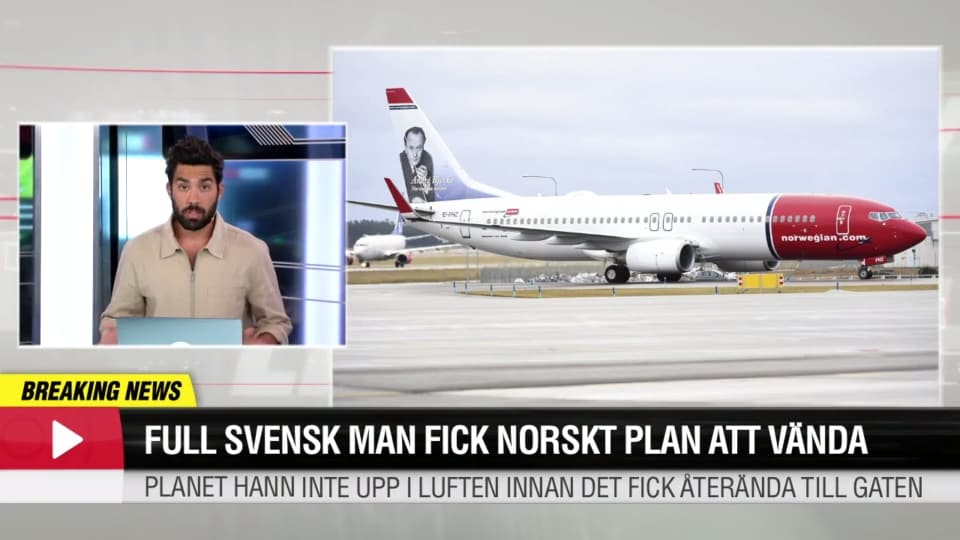 Svensk man fick flygplan att vända