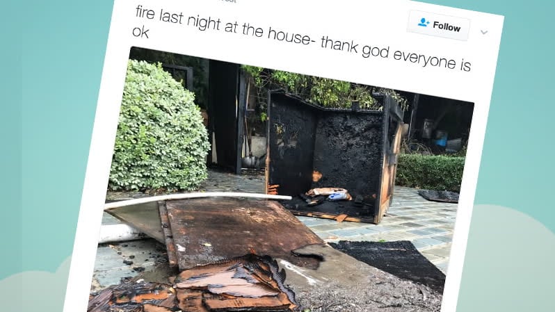 Programledarens lyxvilla i lågor