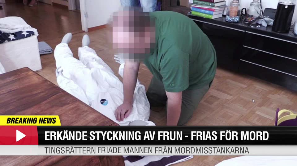 Erkände styckning av frun – frias för mord