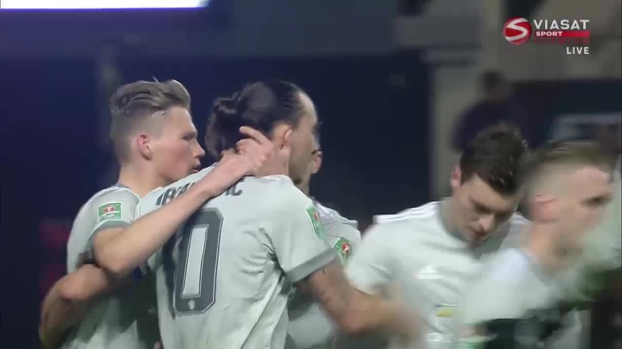 Zlatan målskytt när Bristol slog ut United ur ligacupen
