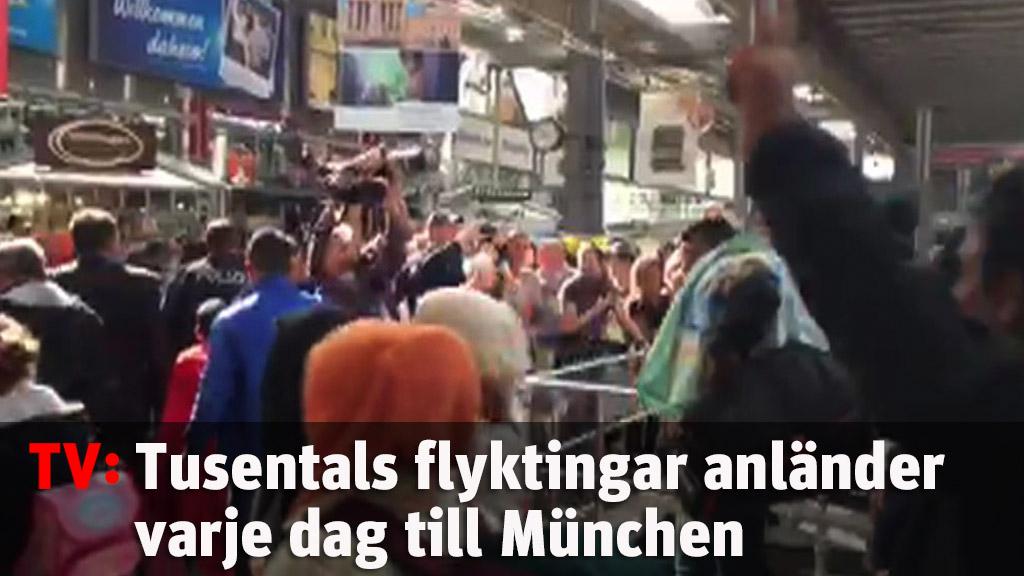 13 000 flyktingar till München på en dag