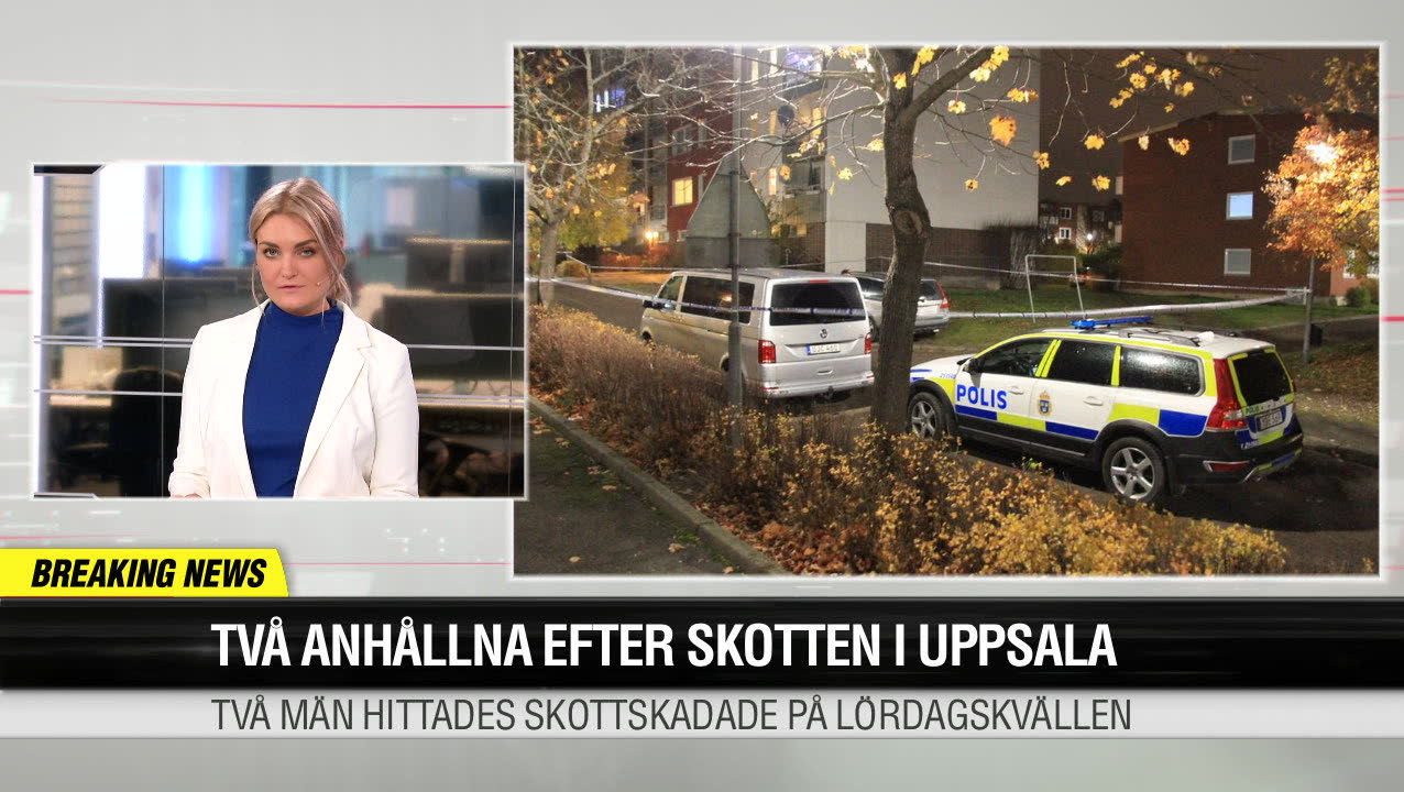 Två anhållna efter skjutning i Uppsala