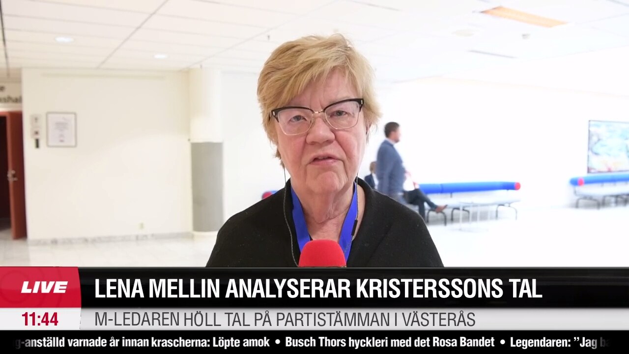 Lena Mellin analyserar Kristerssons tal på M-stämman