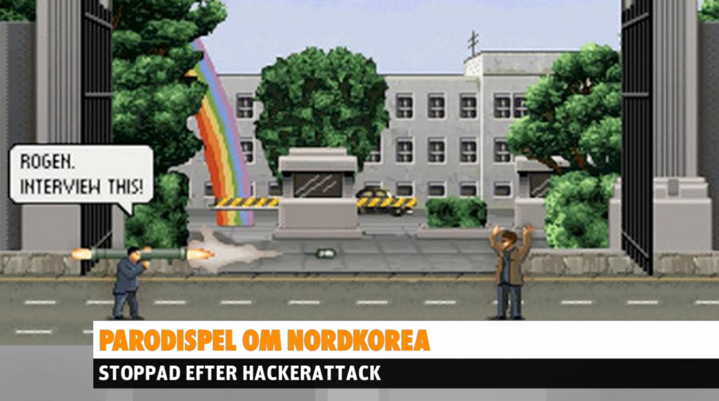 Parodispel om Nordkorea stoppad efter hackerattack