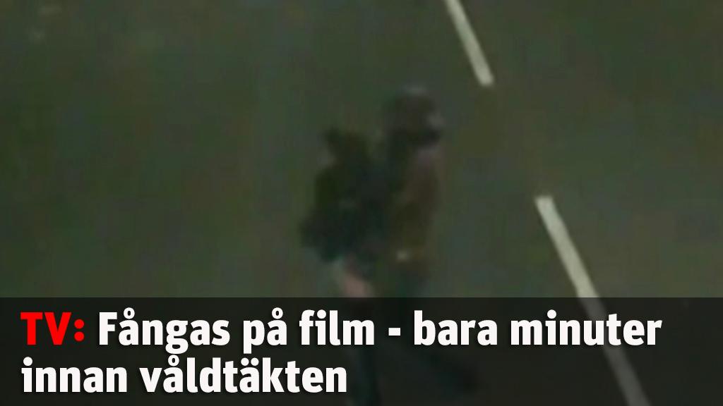 Fångas på film - bara minuter före våldtäkten