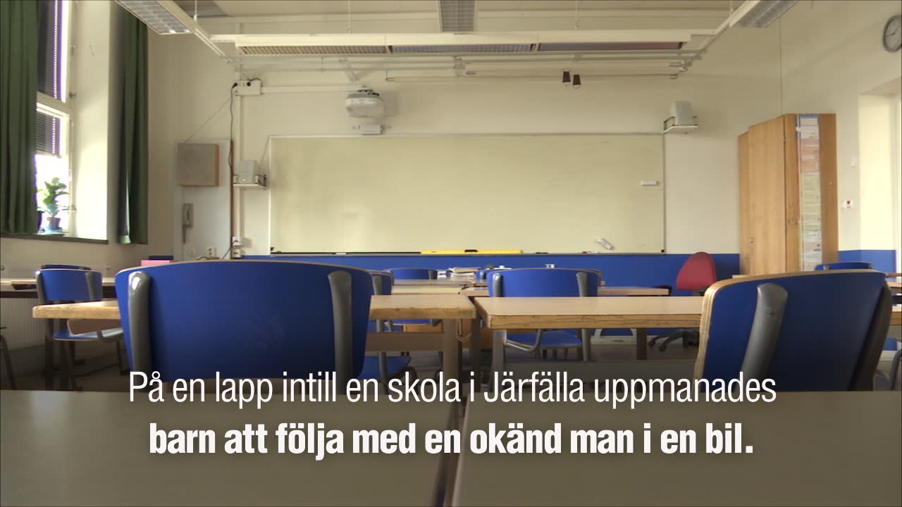 Lapp uppmanade barn att följa med okänd man i bil