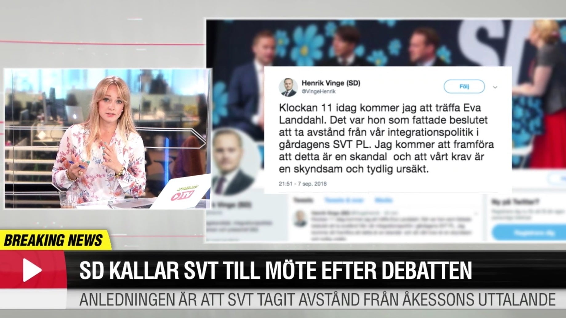 SD kräver ursäkt av SVT