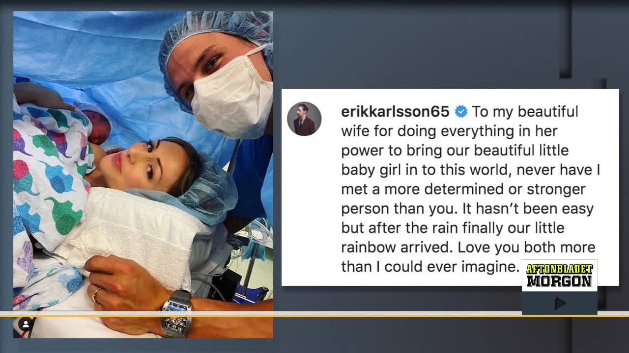 Erik Karlsson har blivit pappa