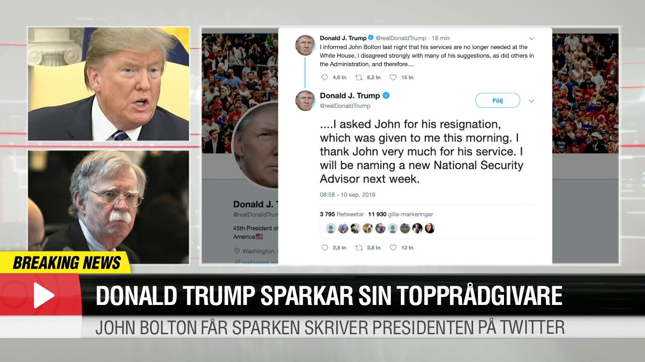 Donald Trump sparkar sin topprådgivare