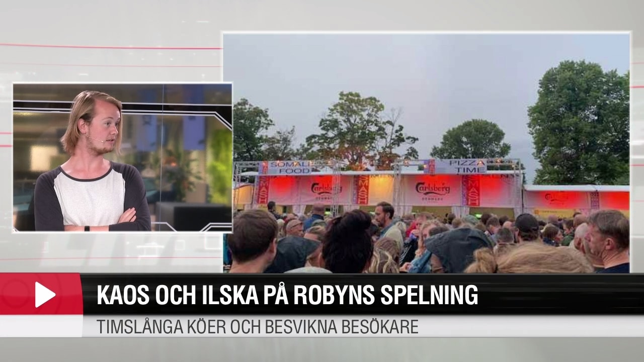 Kaos och ilska på Robyns spelning