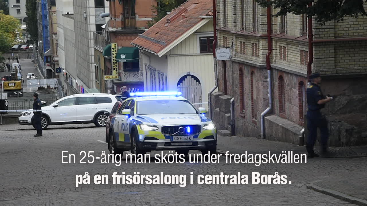 Frisör skjuten på frisörsalong i Borås