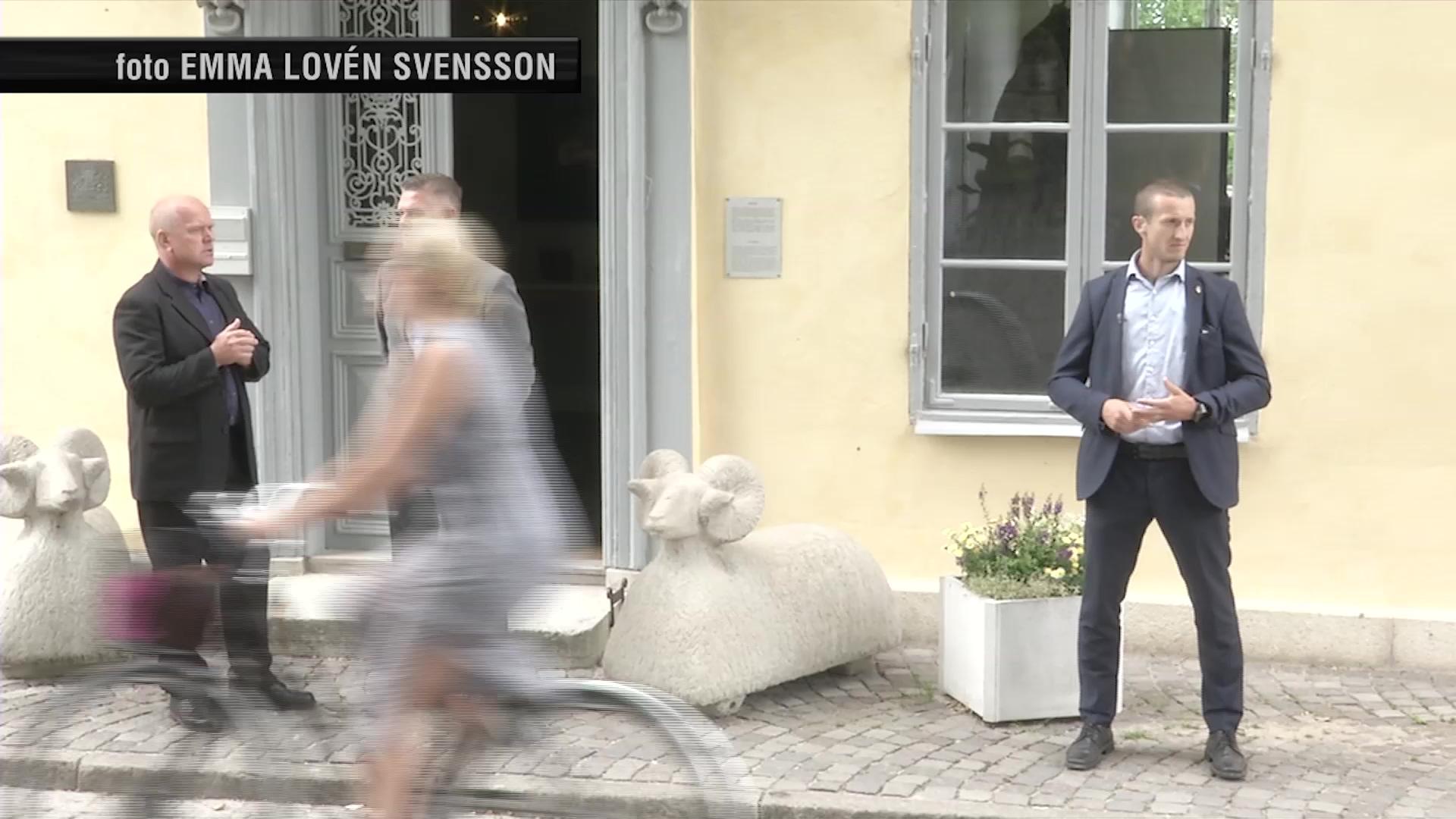 Stefan Löfven anländer till Visby