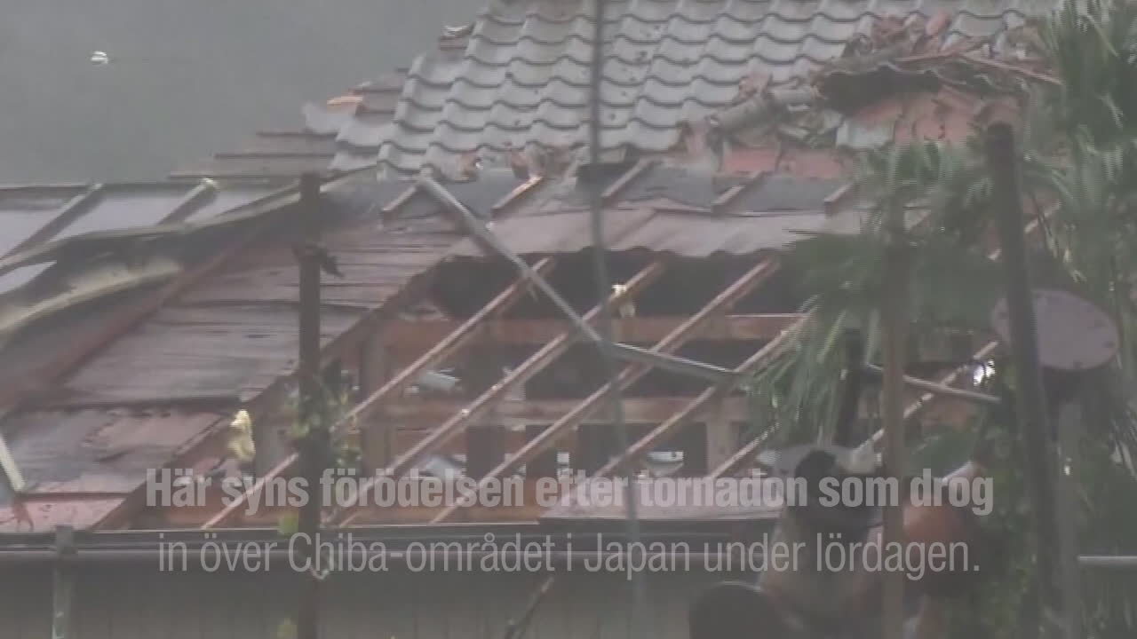 Tyfon drar in över Japan – värsta ovädret i landet på 60 år