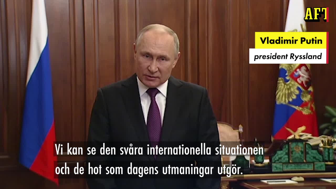 Putin: ”Vårt land är alltid öppet för en direkt och ärlig dialog”