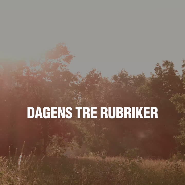 Dagens tre rubriker 7 augusti