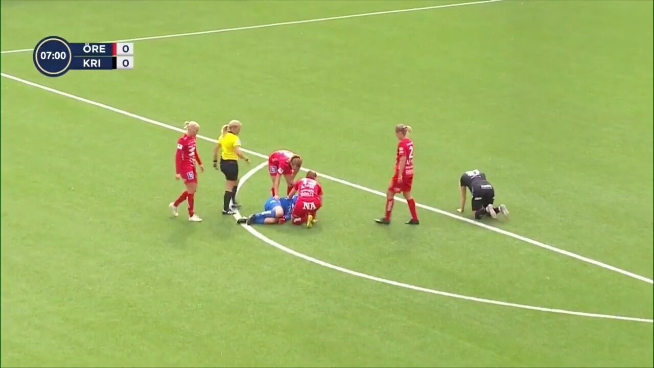 Otäcka smällen mot Rice – målvakten till sjukhus