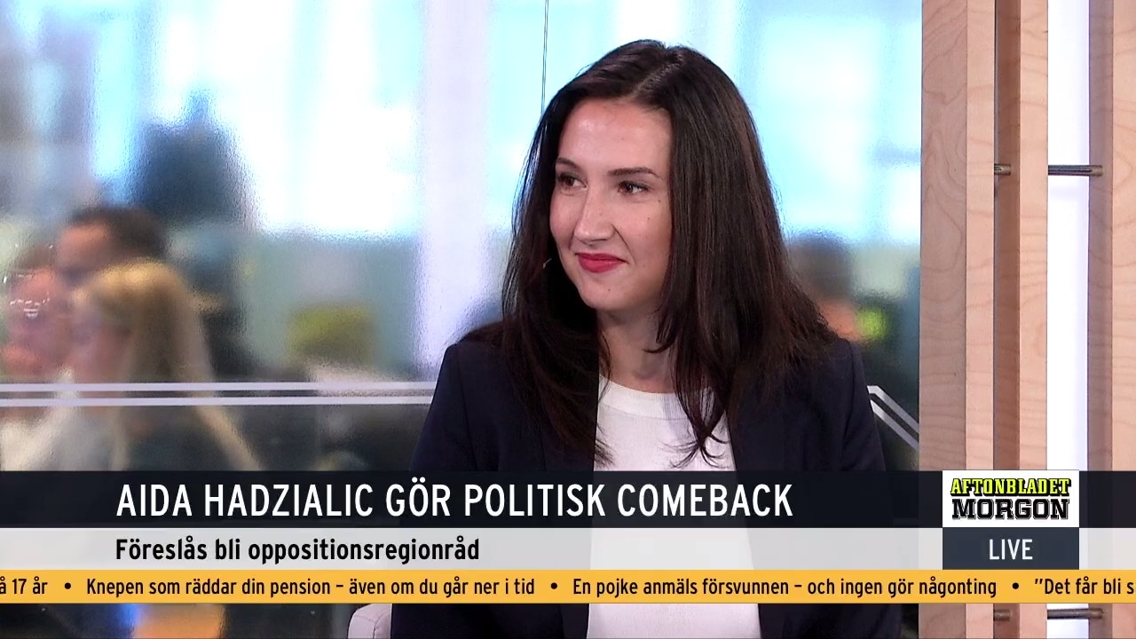 Aida Hadzialic talar ut – gör politisk comeback