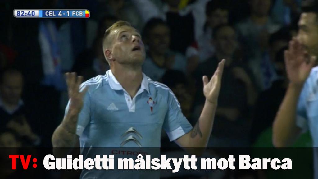 Guidetti målskytt när Celta Vigo förnedrade Barcelona