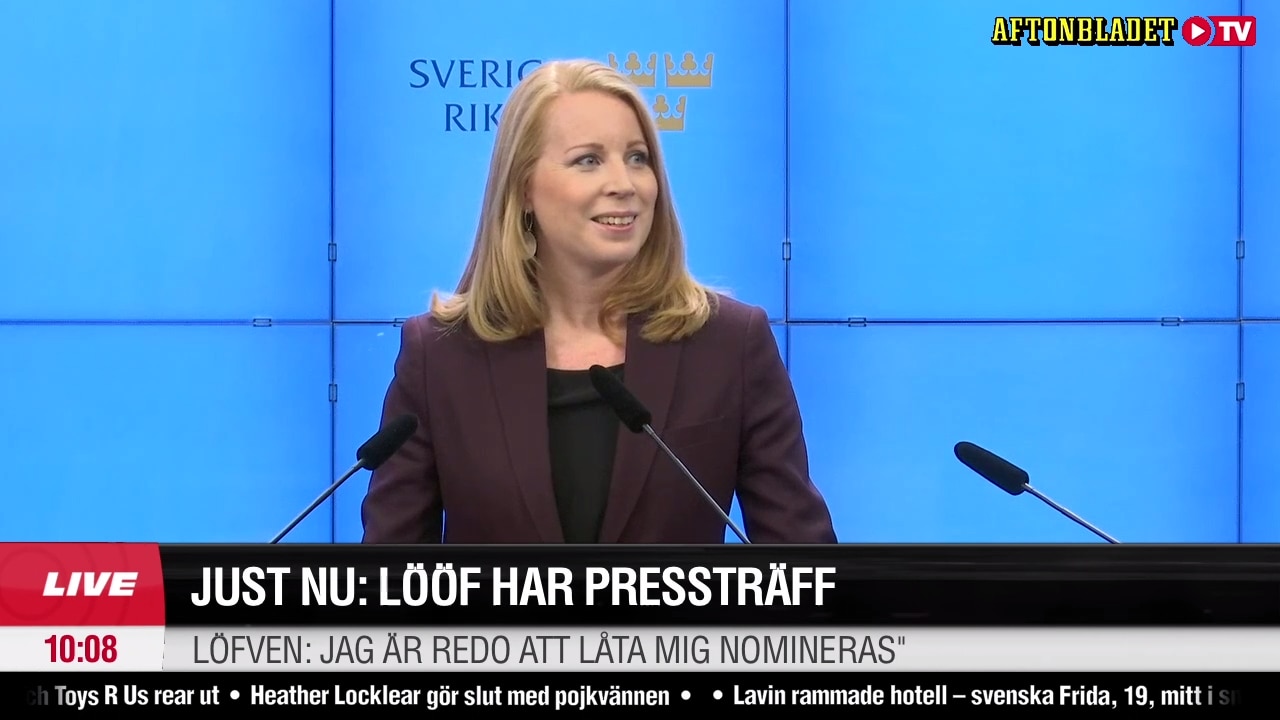 Annie Lööfs skämt får alla att skratta