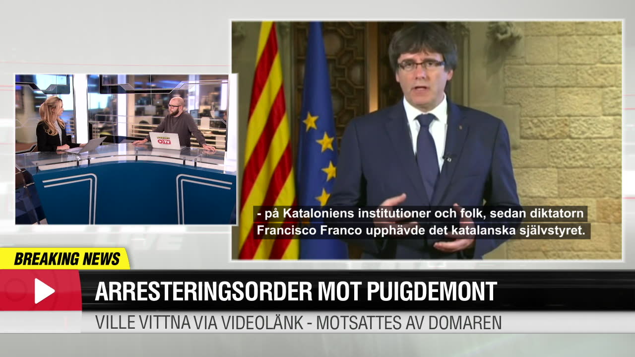 Katalanske ex-ledaren internationellt efterlyst