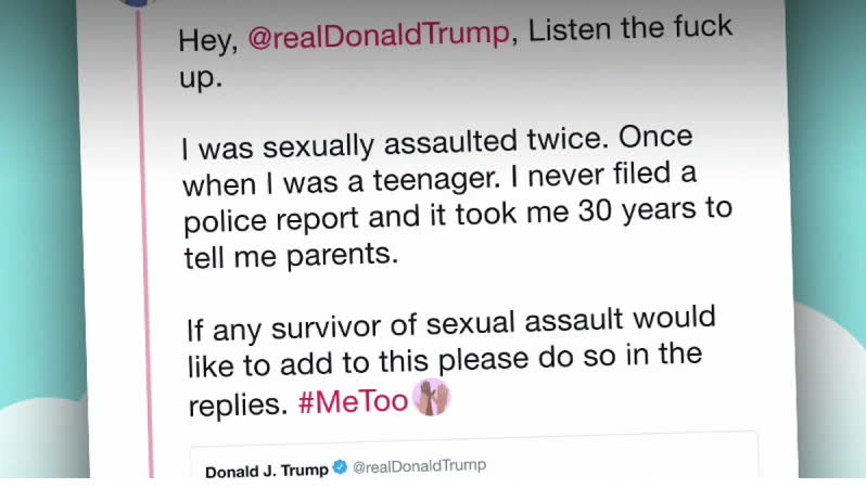 Alyssa Milano ryter tillbaka mot Donald Trump