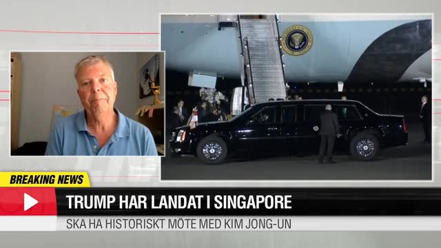 Trump har landat i Singapore