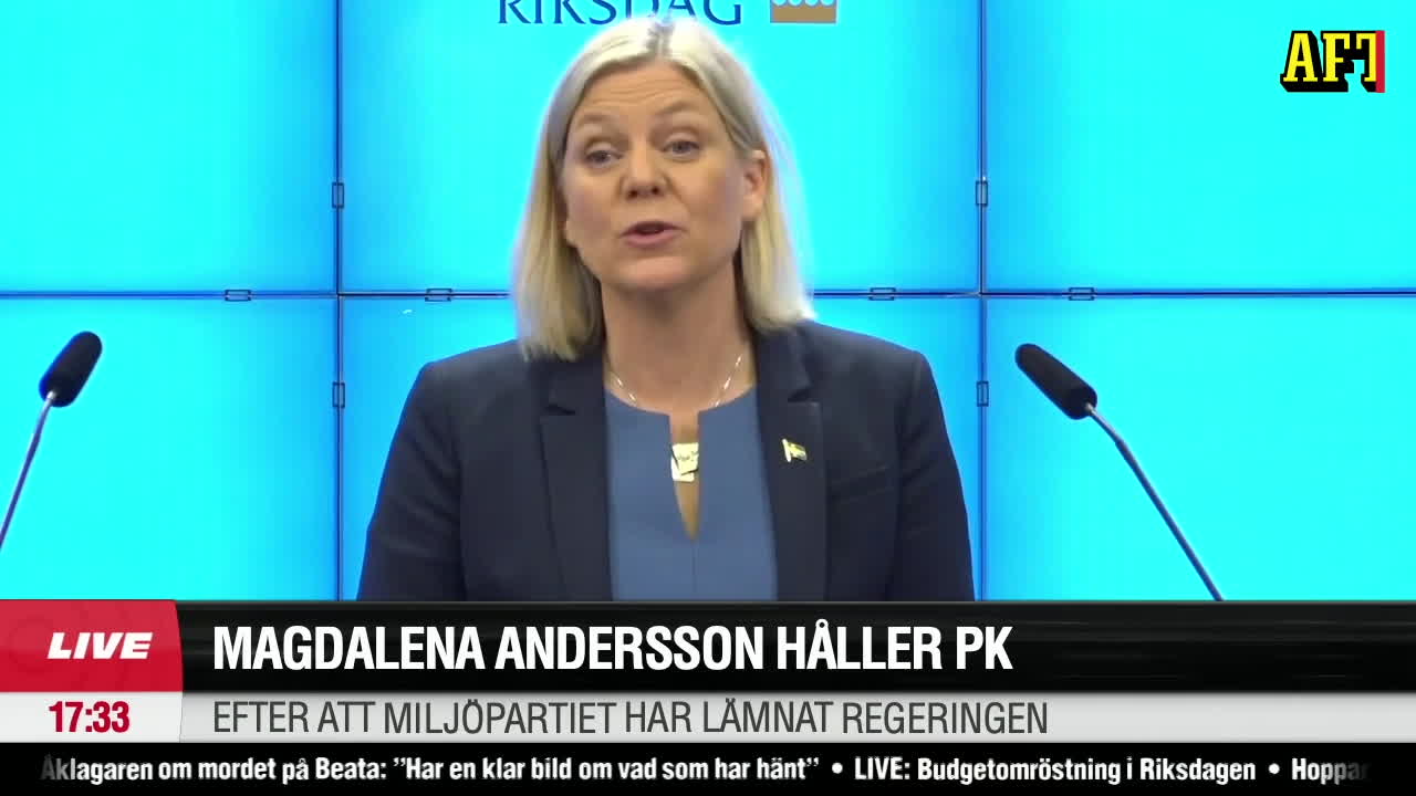 Magdalena Andersson är inte längre statsminister